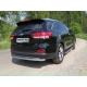 Защита заднего бампера длинная 60 мм ТСС для Kia Sorento Prime 2015-2017