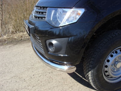 Защита переднего бампера 76 мм ТСС для Mitsubishi L200 2014-2015