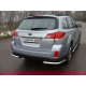 Защита заднего бампера уголки 60 мм ТСС для Subaru Outback 2012-2014