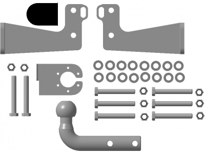 Фаркоп Мотодор оцинкованный для Nissan Pathfinder 2004-2014