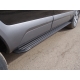 Пороги алюминиевые Slim Line Black ТСС для Hyundai Santa Fe 2012-2015