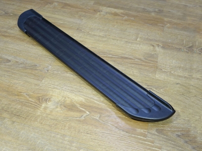 Пороги алюминиевые Slim Line Black ТСС для Hyundai Santa Fe 2012-2015