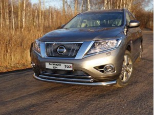 Накладка решётки радиатора верхняя 12 мм для Nissan Pathfinder № NISPAT14-06