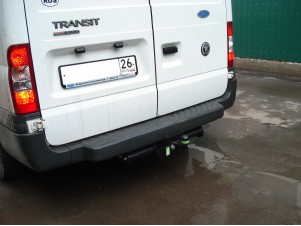Фаркоп для Ford Transit фургон, с задней подножкой 2000-2014 со сварным фланцевым шаром №F116-FC